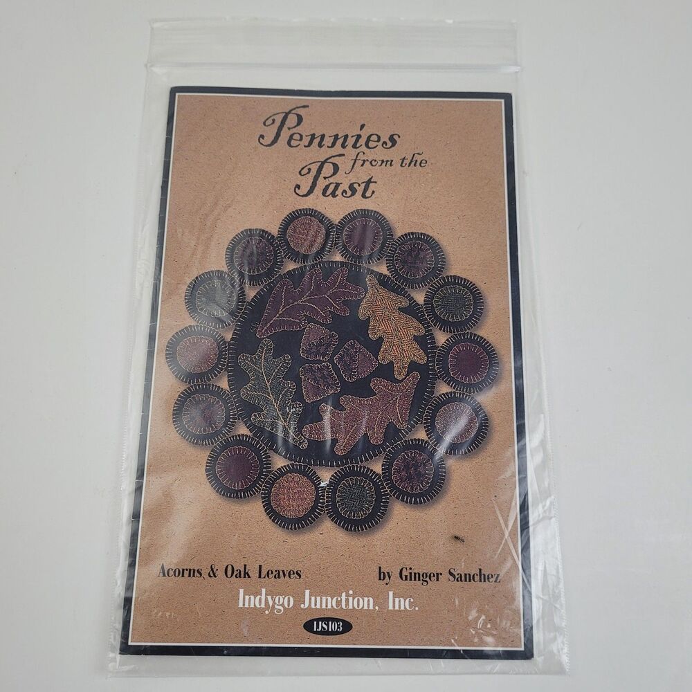 Pennies From The Past ACORNS & OAK LEAVES by Ginger Sanchez For Indygo Junction